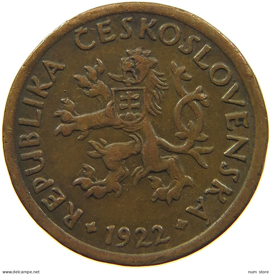 CZECHOSLOVAKIA 10 HALERU 1922 #s096 0627 - Tchécoslovaquie