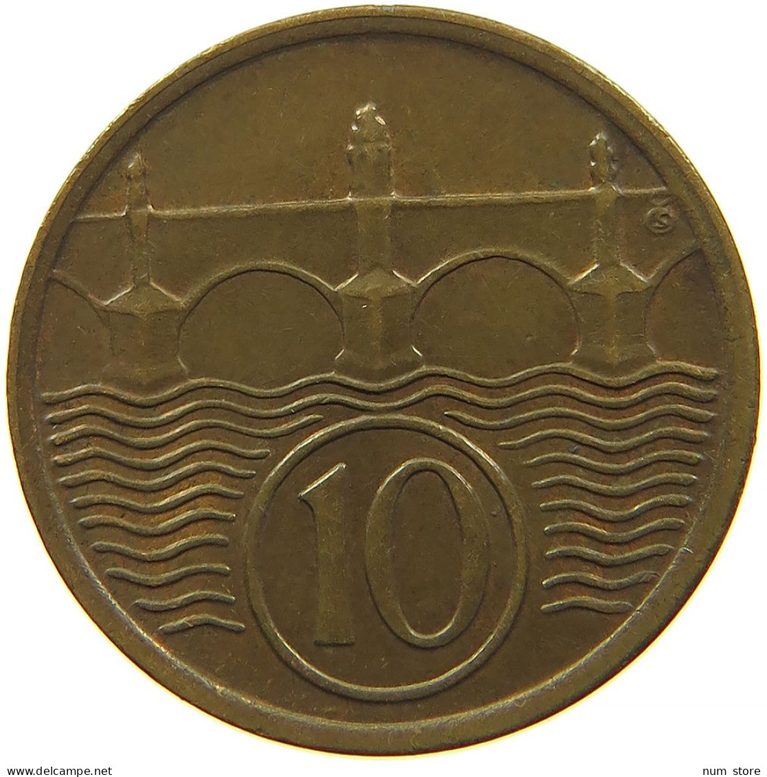 CZECHOSLOVAKIA 10 HALERU 1922 #s096 0629 - Tchécoslovaquie