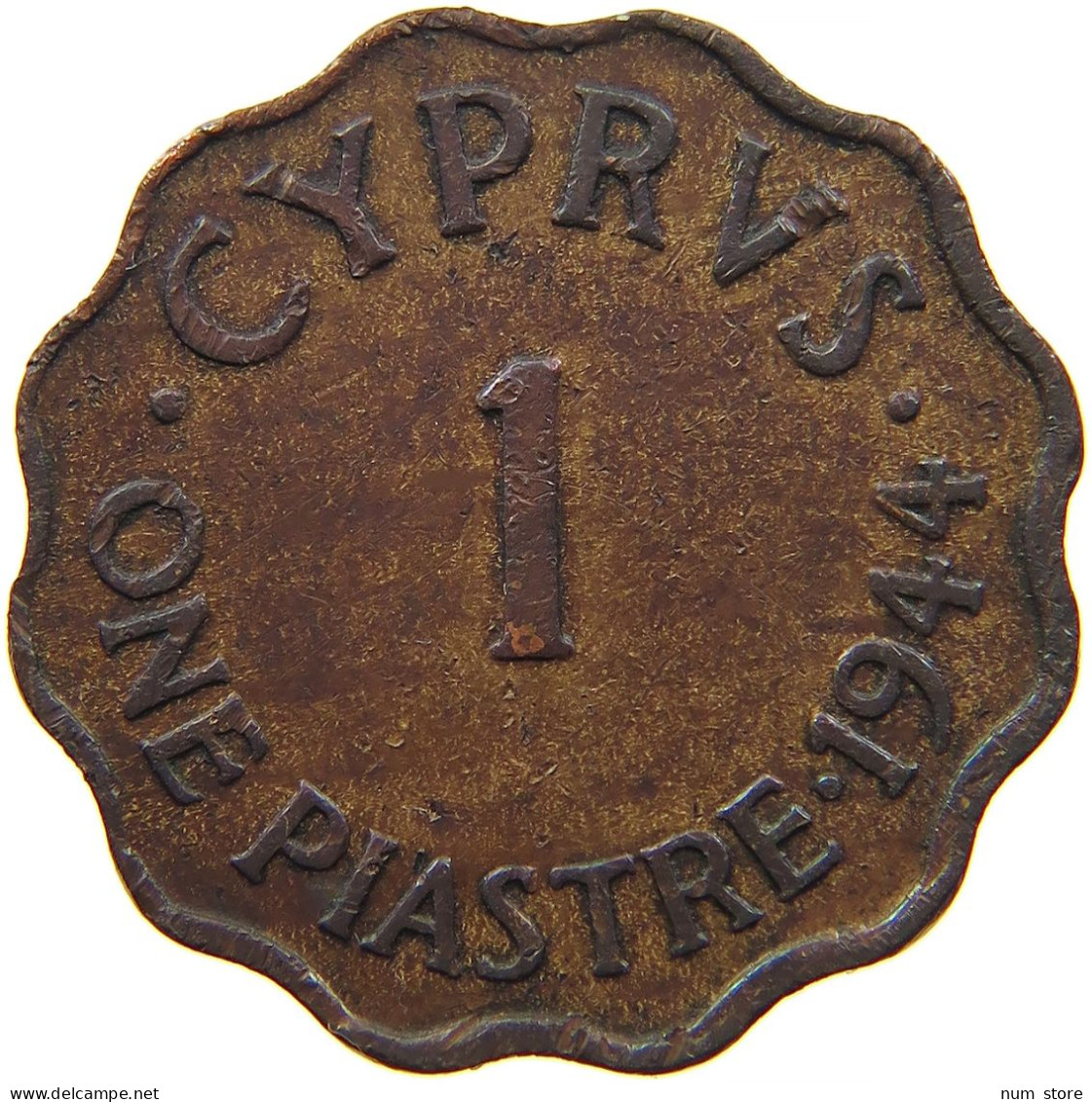 CYPRUS PIASTRE 1944 #s098 0341 - Zypern