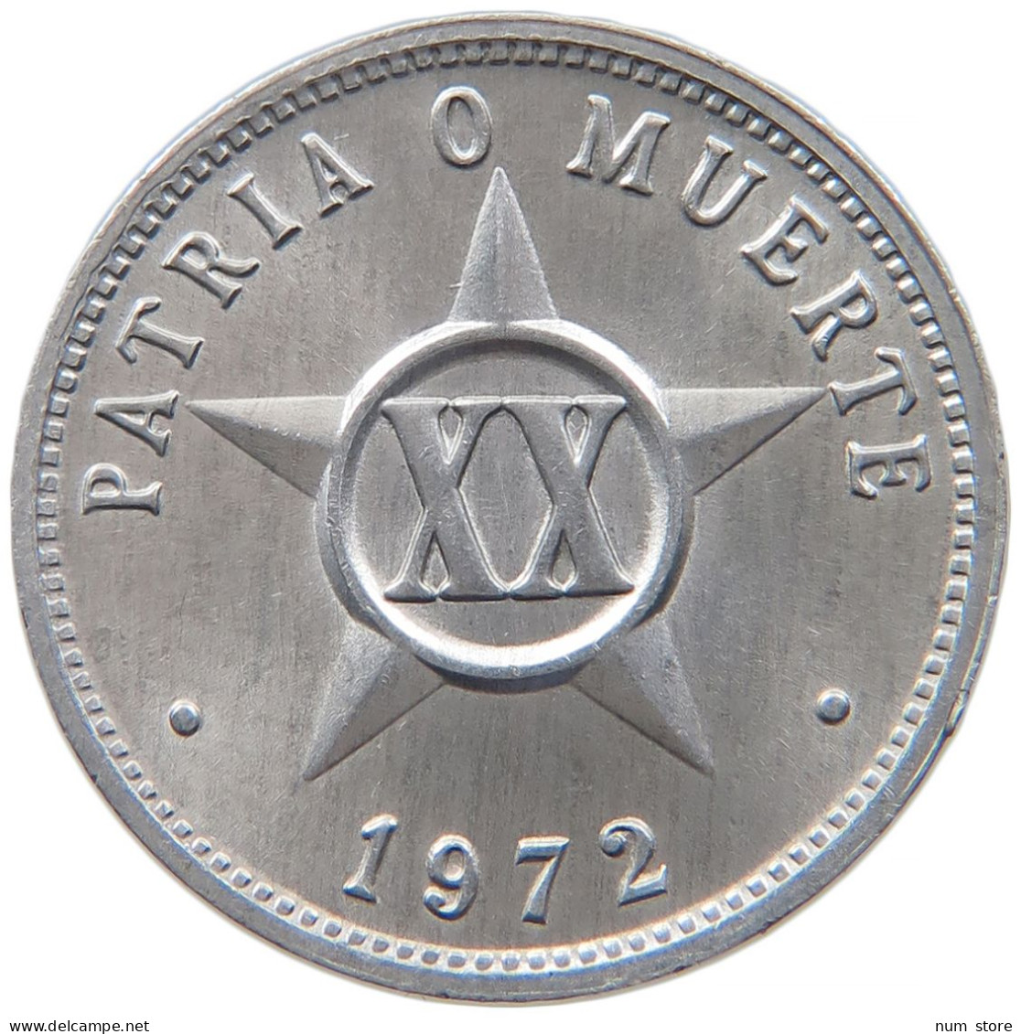 CUBA 20 CENTAVOS 1972 #s089 0637 - Cuba