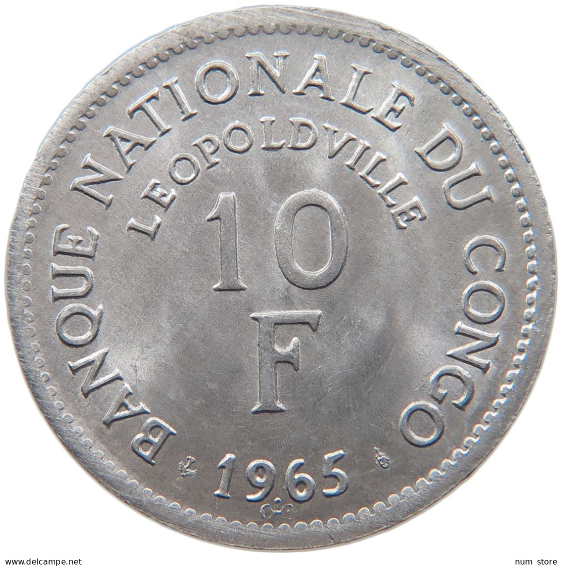 CONGO 10 FRANCS 1965 #s090 0011 - Congo (República Democrática 1964-70)
