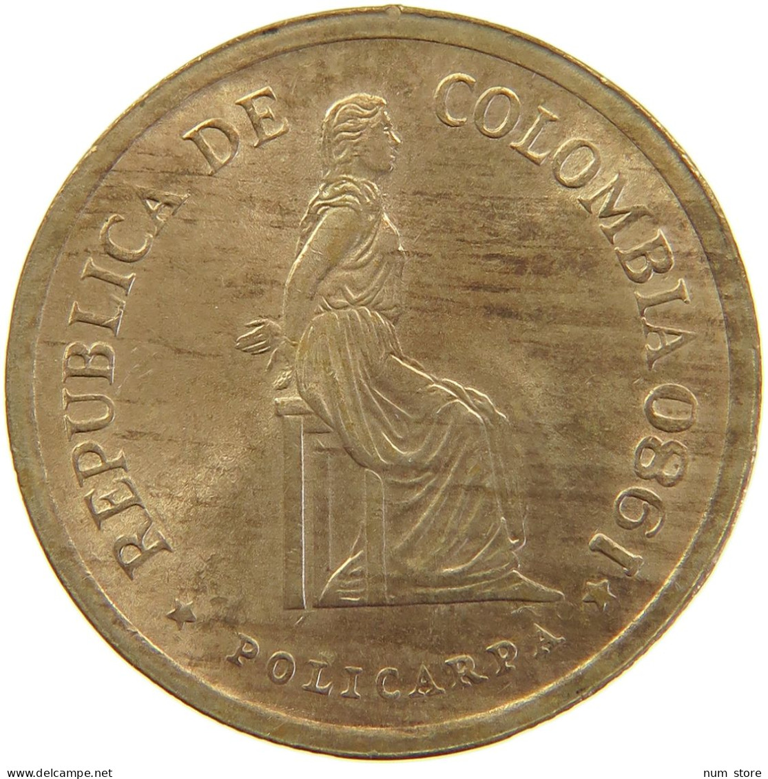 COLOMBIA 5 PESOS 1980 #s092 0015 - Colombia