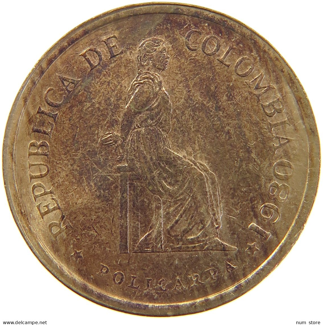 COLOMBIA 5 PESOS 1980 #s092 0019 - Colombia