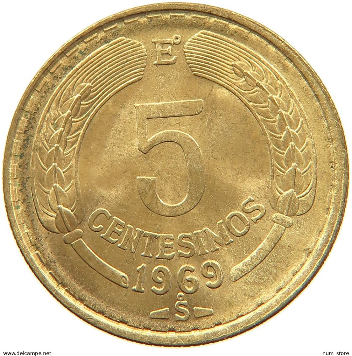 CHILE 5 CENTESIMOS 1969 #s089 0187 - Cile