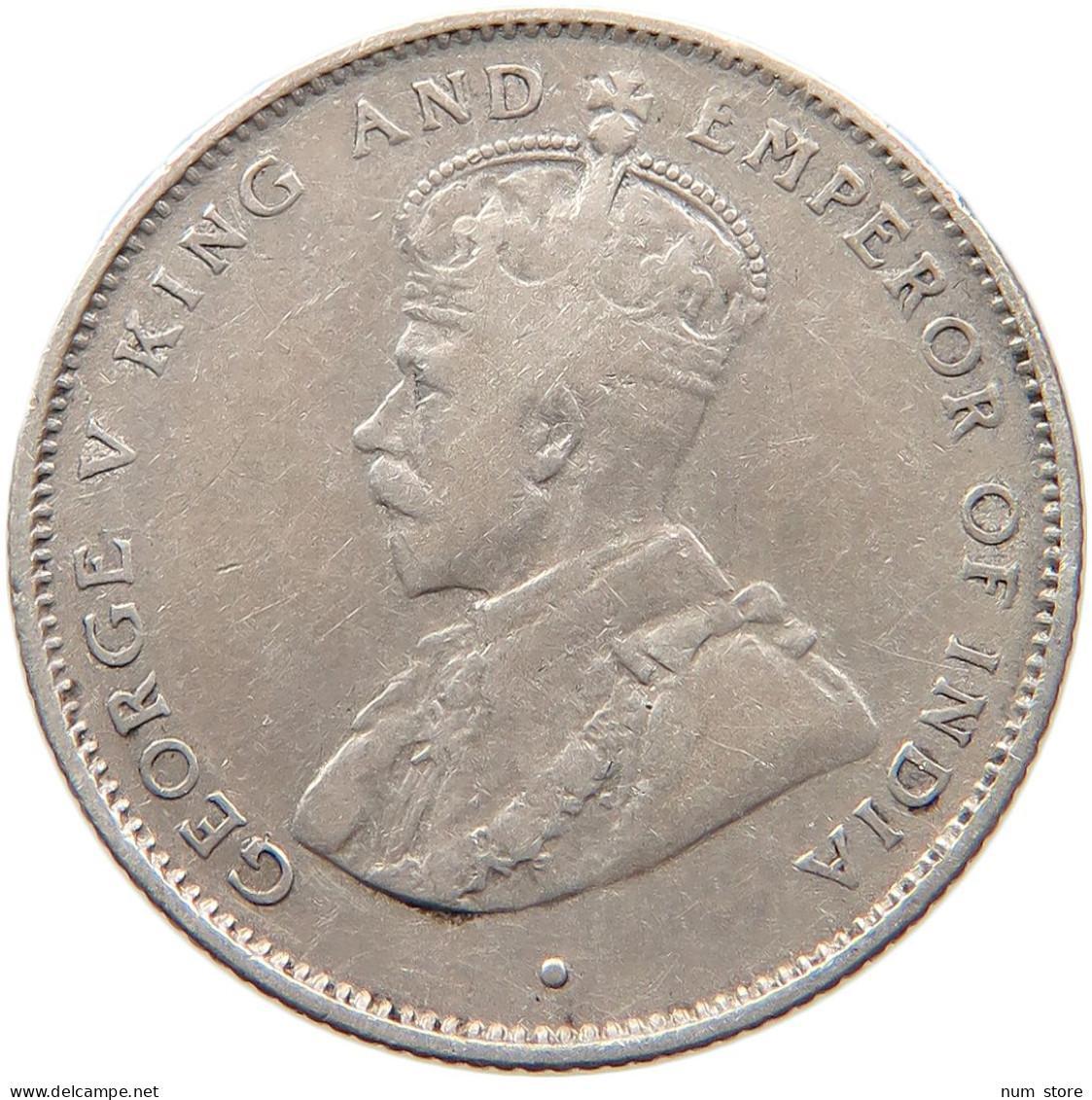 CEYLON 50 CENTS 1914 #s093 0335 - Sri Lanka