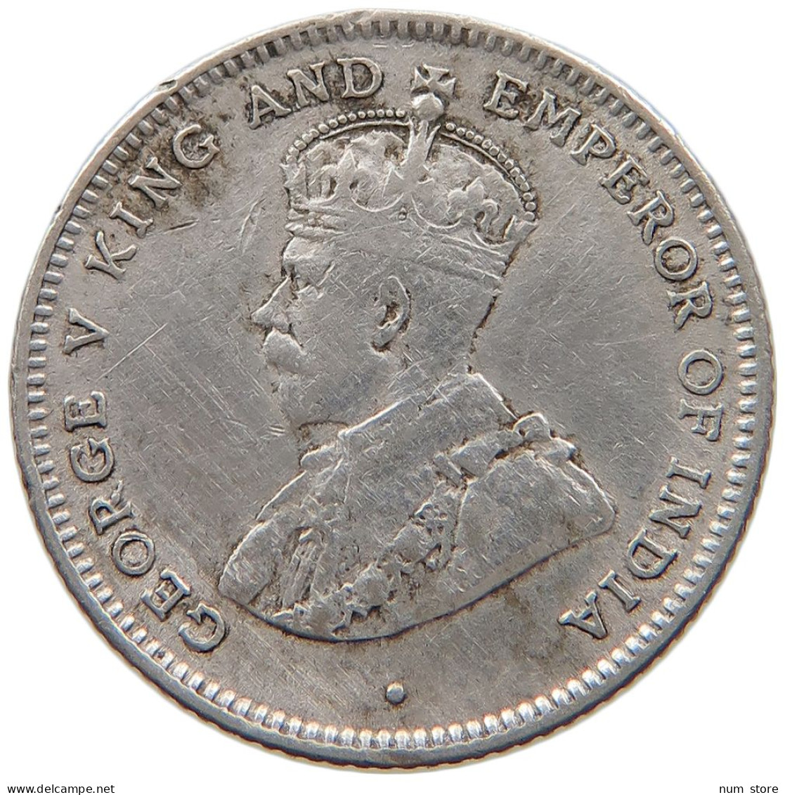 CEYLON 25 CENTS 1921 #s100 0819 - Sri Lanka