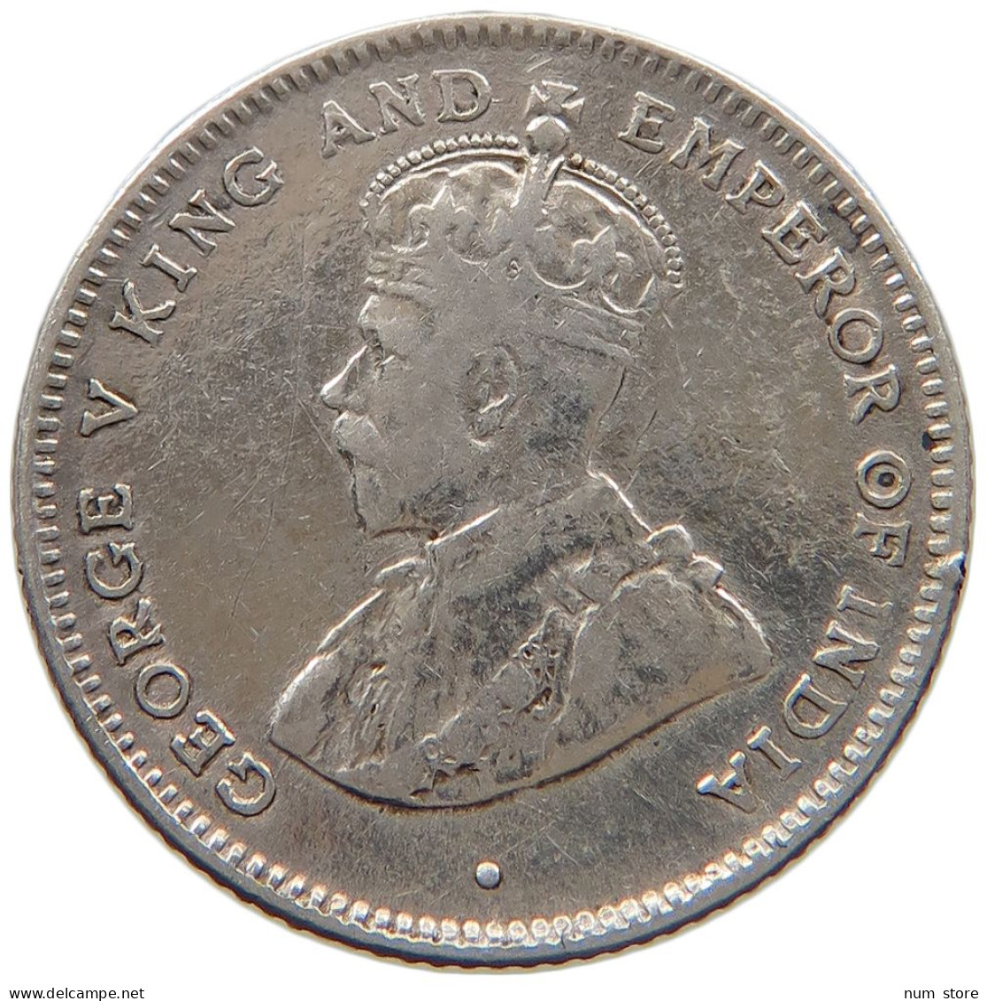 CEYLON 25 CENTS 1920 #s100 0825 - Sri Lanka