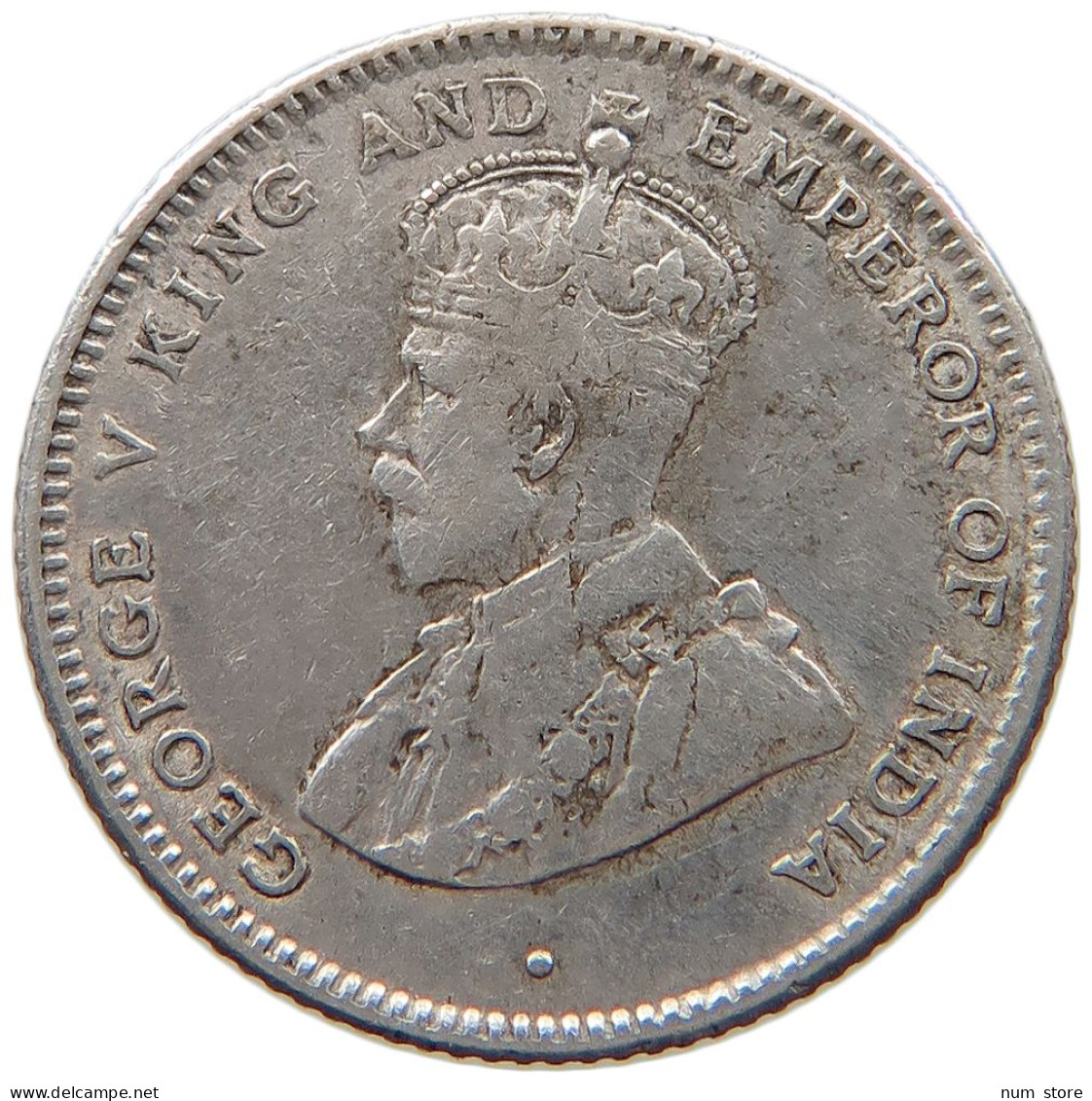 CEYLON 25 CENTS 1919 #s100 0815 - Sri Lanka