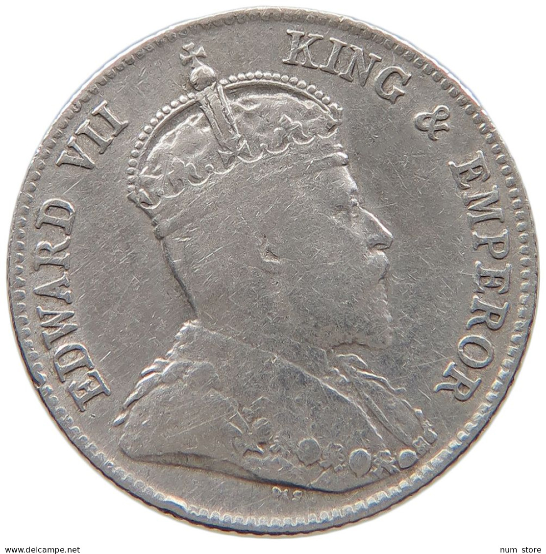 CEYLON 25 CENTS 1910 #s100 0803 - Sri Lanka