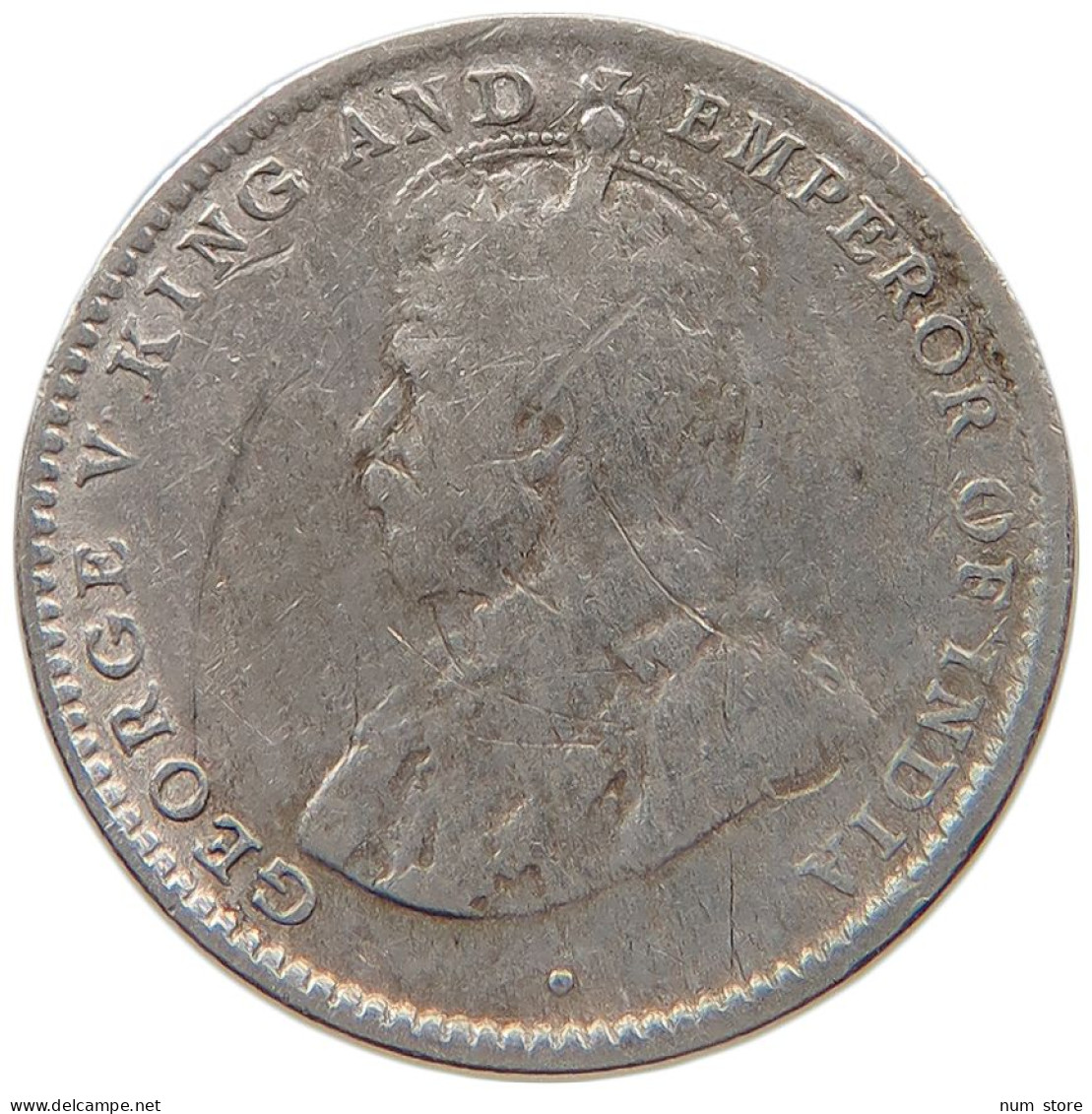 CEYLON 10 CENTS 1924 #s100 0673 - Sri Lanka