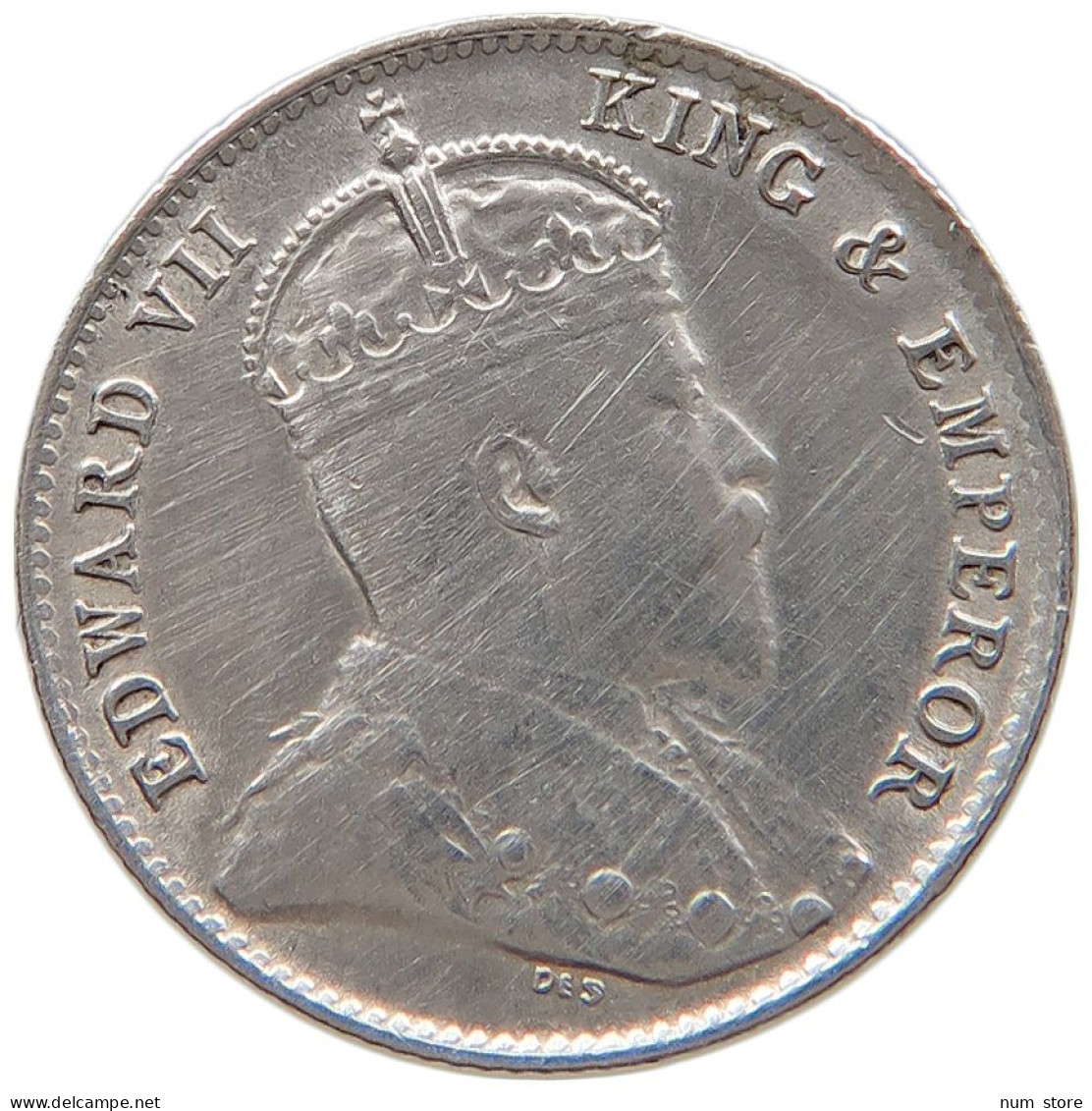 CEYLON 10 CENTS 1909 #s100 0663 - Sri Lanka