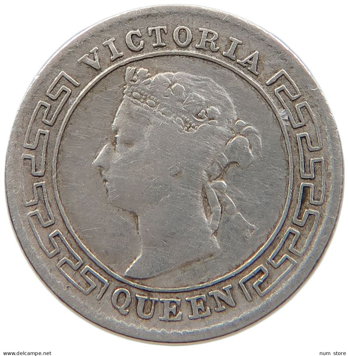 CEYLON 10 CENTS 1899 #s100 0653 - Sri Lanka