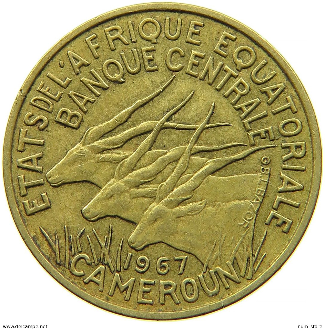 CAMEROON 10 FRANCS 1967 #s089 0175 - Kameroen