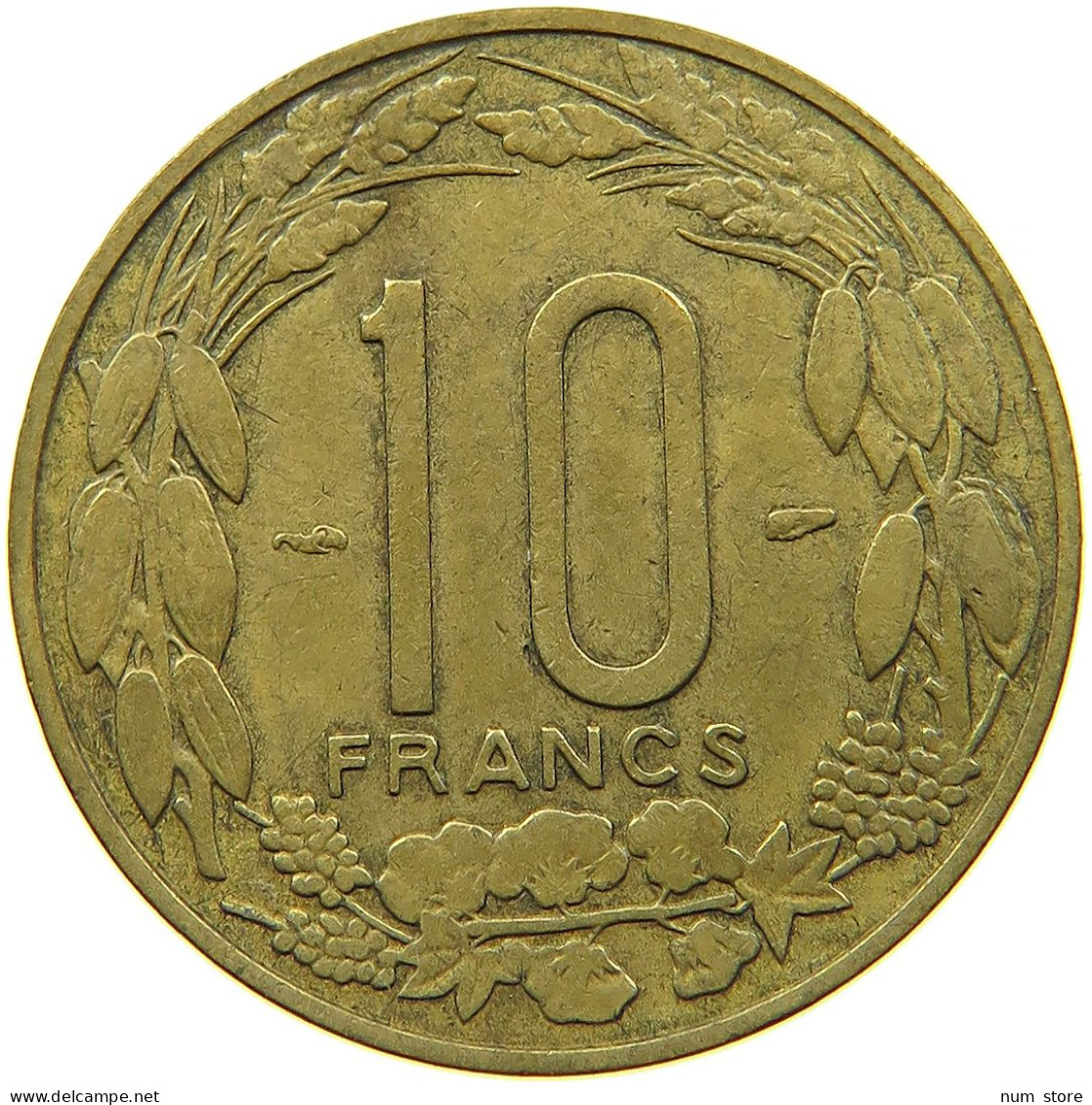 CAMEROON 10 FRANCS 1958 #s089 0177 - Kameroen