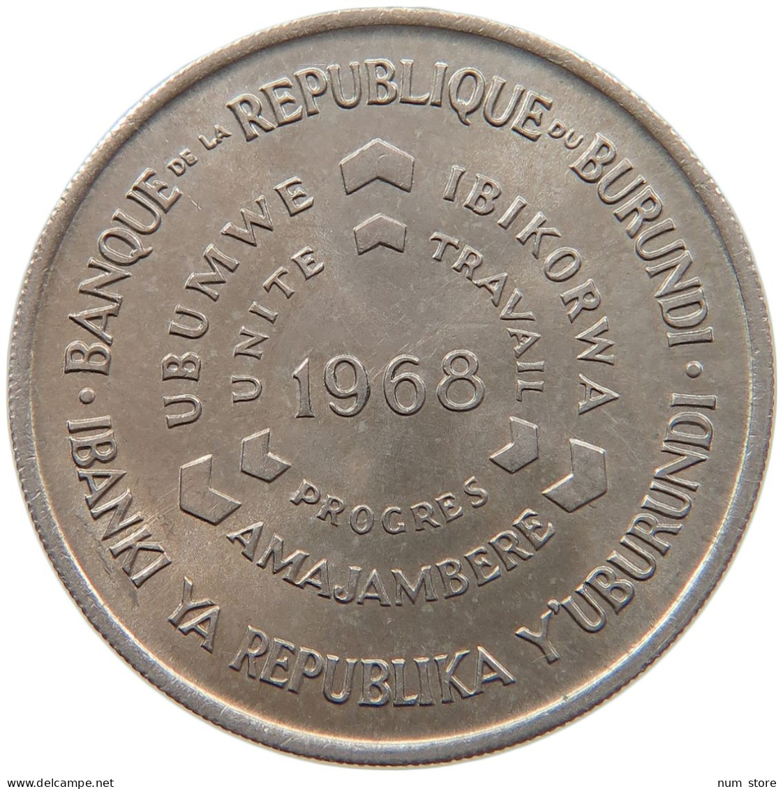 BURUNDI 10 FRANCS 1968 #s092 0153 - Myanmar