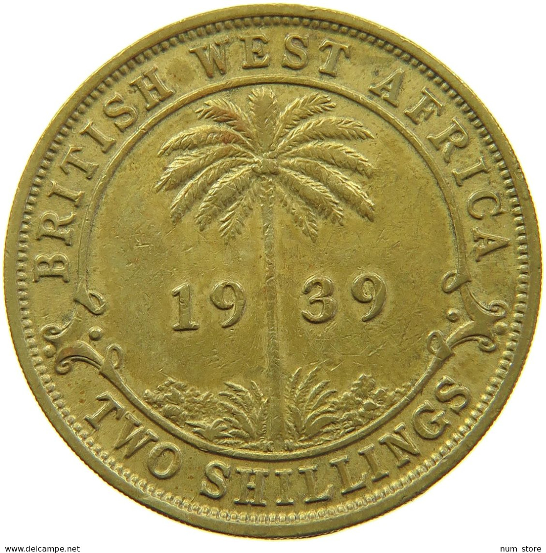 BRITISH WEST AFRICA 2 SHILLING 1939 #s090 0355 - Colonies