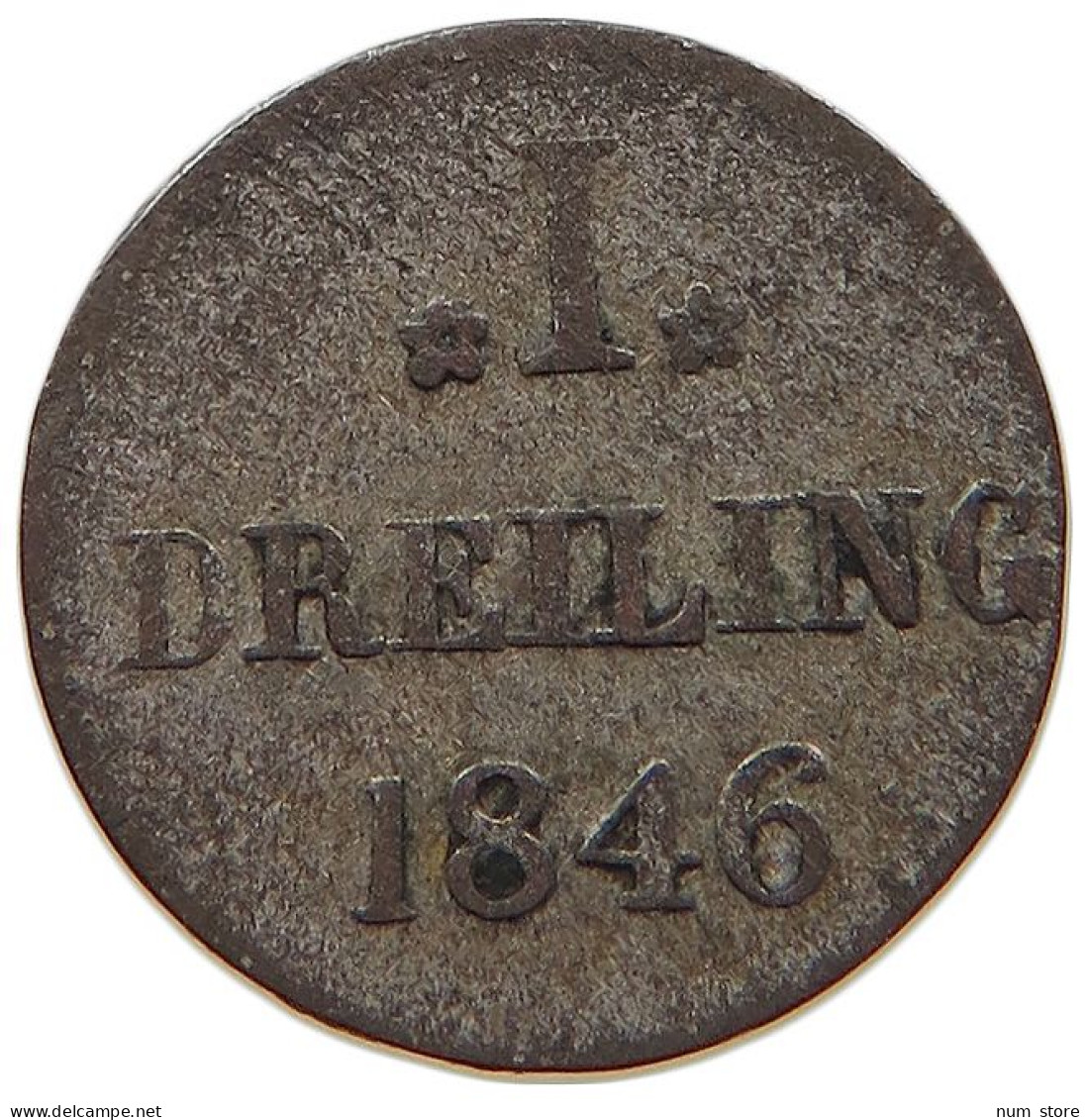 GERMAN STATES DREILING 1846 HAMBURG #s091 0001 - Taler & Doppeltaler