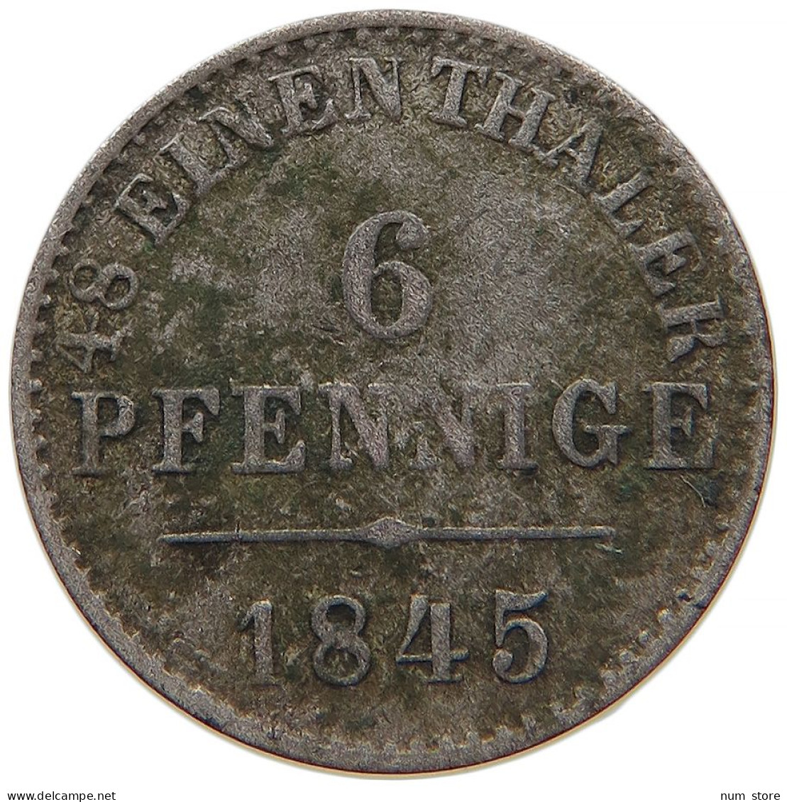 GERMAN STATES 6 PFENNIG 1845 BRAUNSCHWEIG CALENBERG HANNOVER #s091 0053 - Taler En Doppeltaler