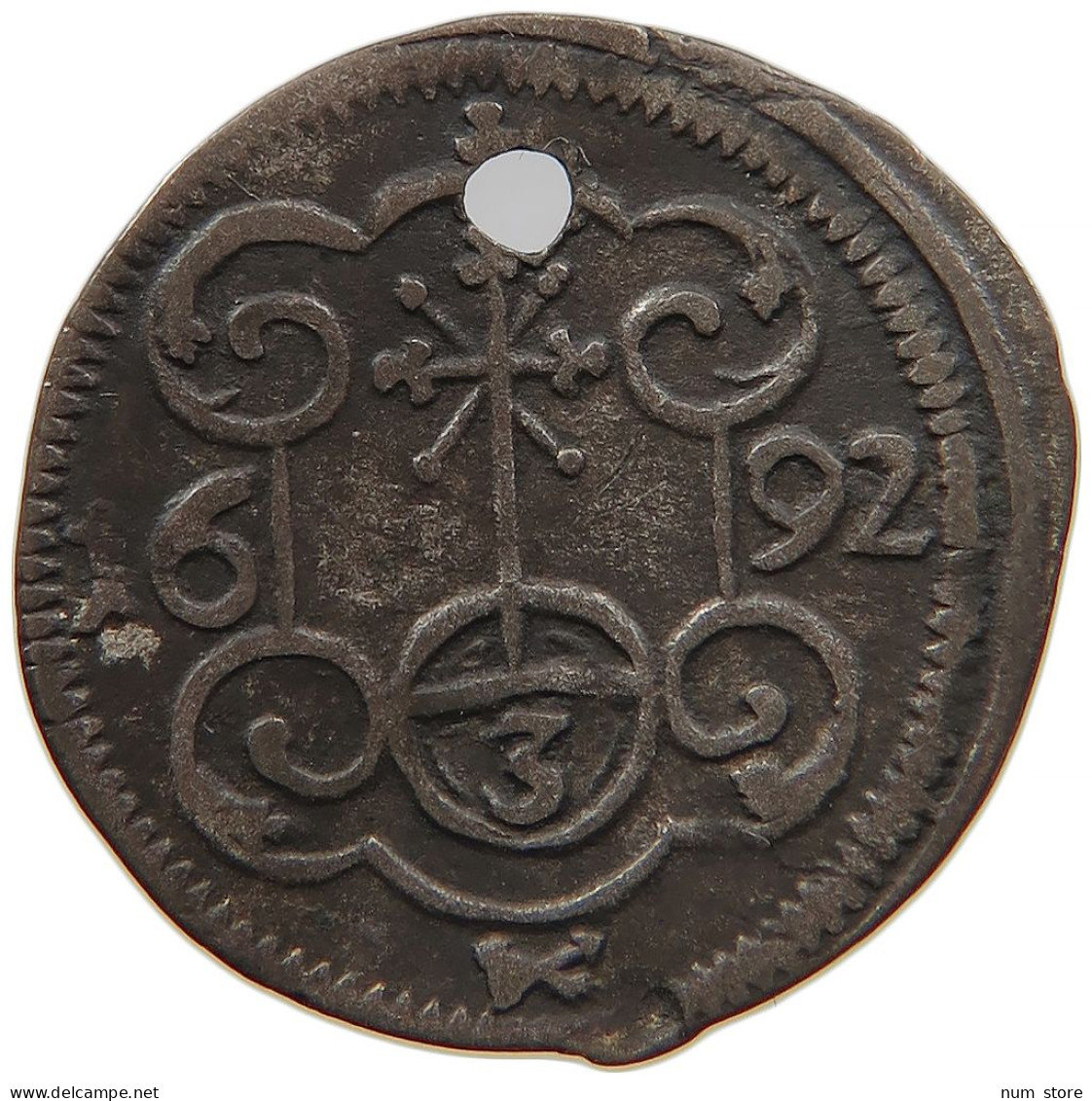 GERMAN STATES 3 PFENNIG 1692 SACHSEN ALBERTINISCHE LINIE Johann Georg IV. 1691-1694 #s091 0085 - Taler En Doppeltaler