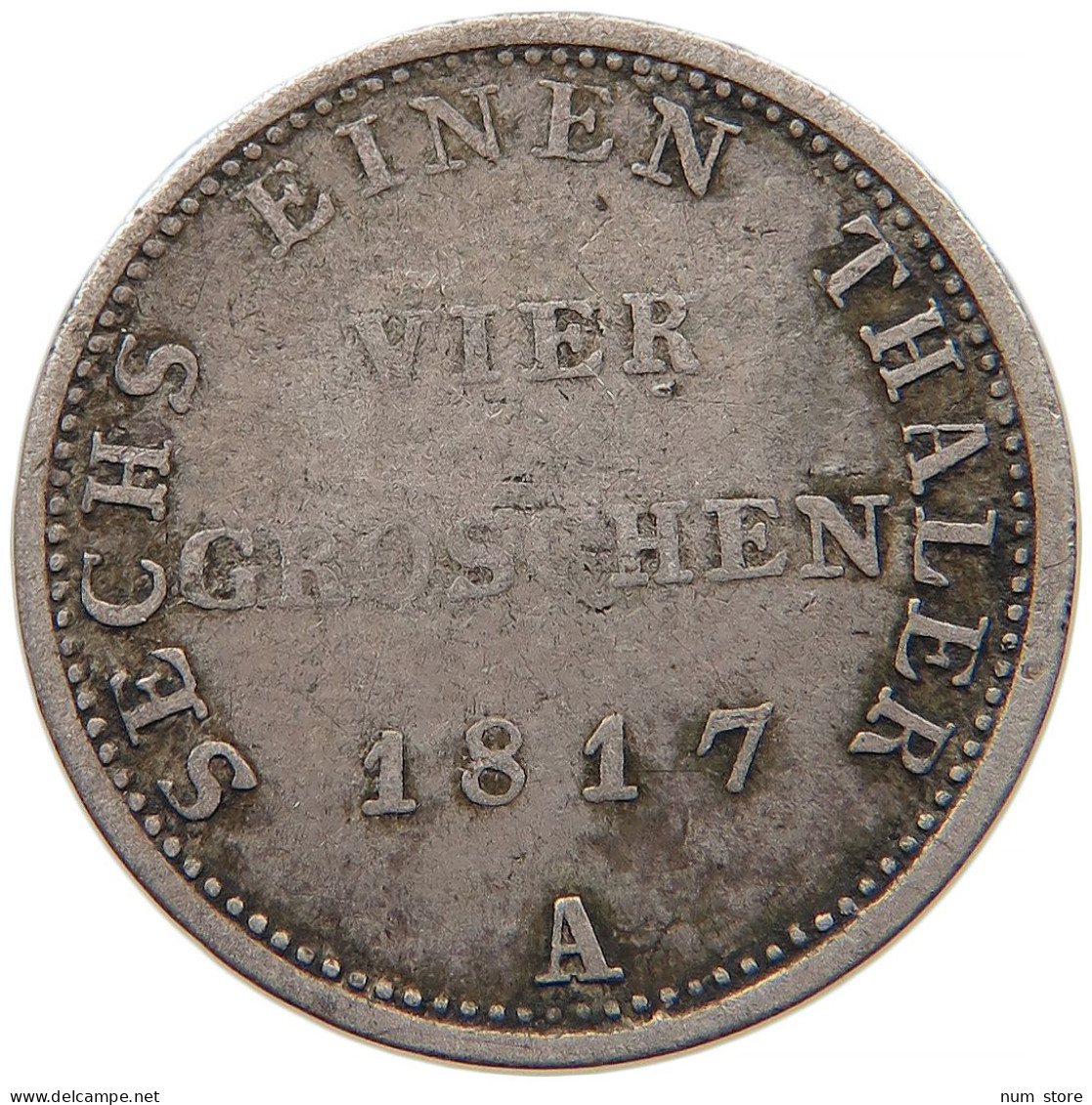 GERMAN STATES 4 GROSCHEN 1817 A BRANDENBURG PREUSSEN Friedrich Wilhelm III. (1797-1840) #s094 0245 - Taler Et Doppeltaler