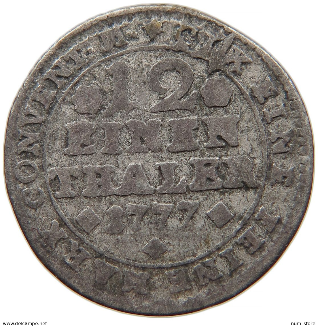 GERMAN STATES 1/12 TALER 1777 BRAUNSCHWEIG 1780)WOLFENBÜTTEL Karl I. (1735 - 1780) #s094 0215 - Taler Et Doppeltaler