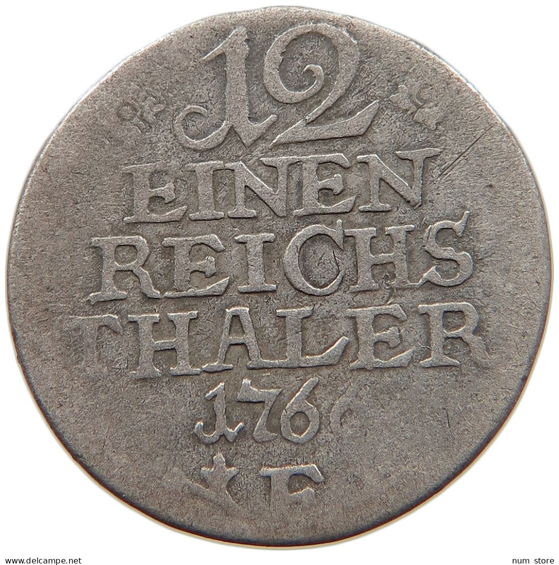 GERMAN STATES 1/12 TALER 1766 E BRANDENBURG PREUSSEN Friedrich II. 1740-1786 #s094 0207 - Taler En Doppeltaler