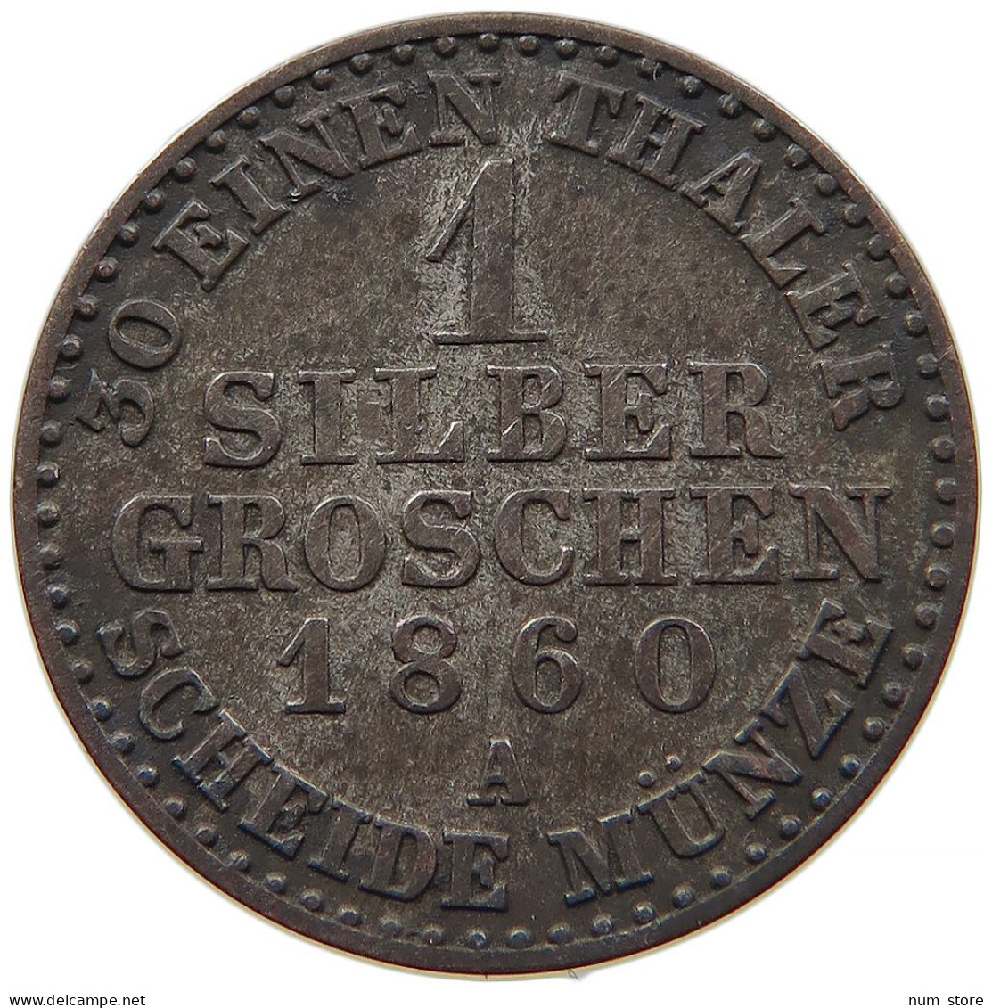 GERMAN STATES 1 SILBERGROSCHEN 1860 A SCHAUMBURG LIPPE Georg Wilhelm 1807-1860. #s094 0591 - Taler En Doppeltaler