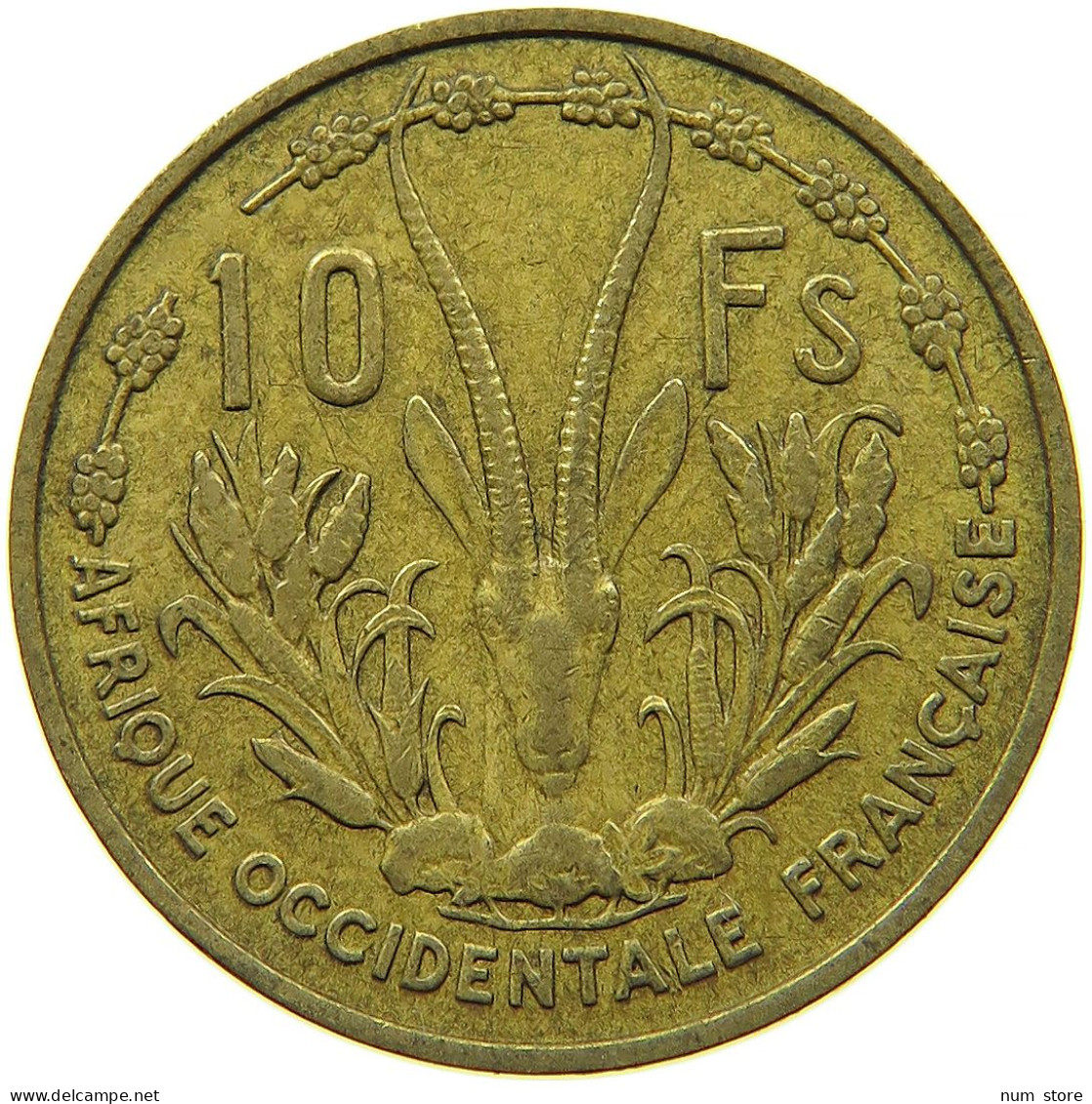 FRENCH WEST AFRICA 10 FRANCS 1956 #s089 0149 - Afrique Occidentale Française