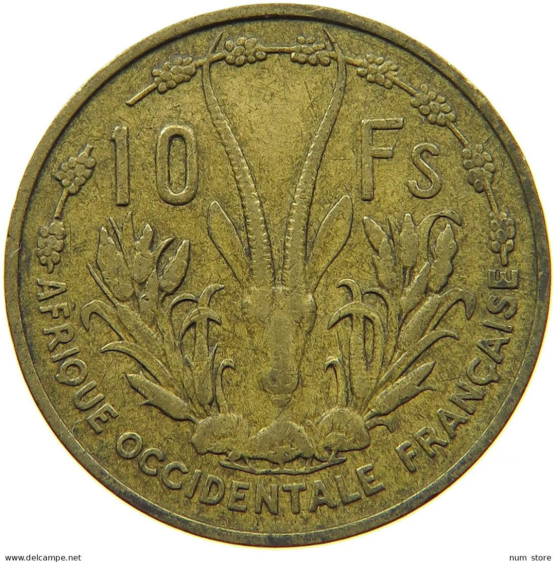 FRENCH WEST AFRICA 10 FRANCS 1956 #s089 0147 - Afrique Occidentale Française