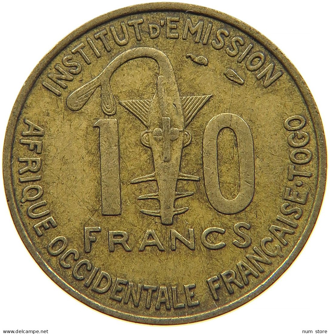FRENCH WEST AFRICA 10 FRANCS 1957 #s089 0225 - África Occidental Francesa