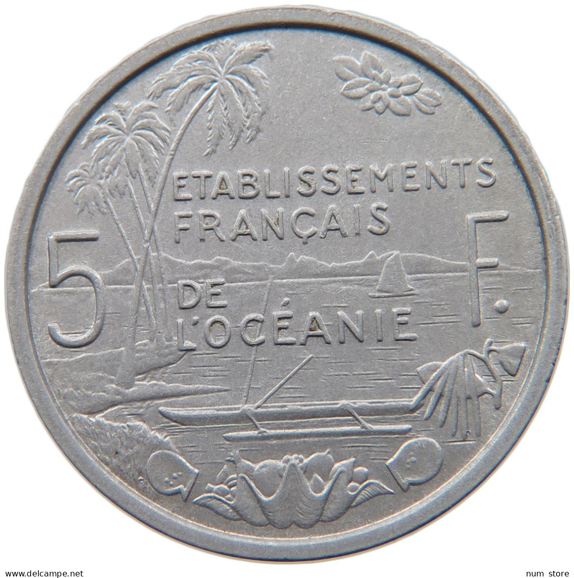 FRENCH OCEANIA 5 FRANCS 1952 #s098 0223 - Sonstige & Ohne Zuordnung