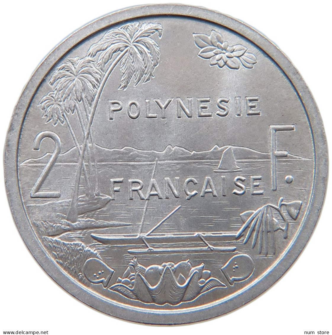 FRENCH POLYNESIA 2 FRANCS 1965 #s090 0063 - Polynésie Française