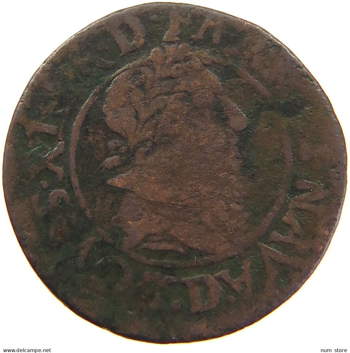 FRANCE DOUBLE TOURNOIS 1628 #s100 0411 - 1610-1643 Louis XIII Le Juste