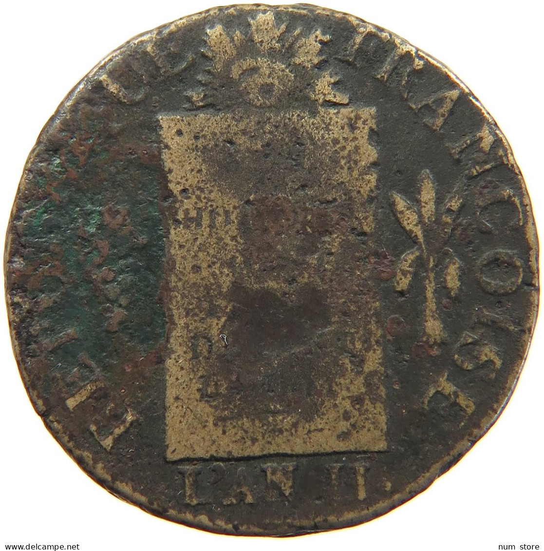 FRANCE 1 SOL 1793 DIJON #s100 0369 - 1792-1804 1ère République (An I – An XII)