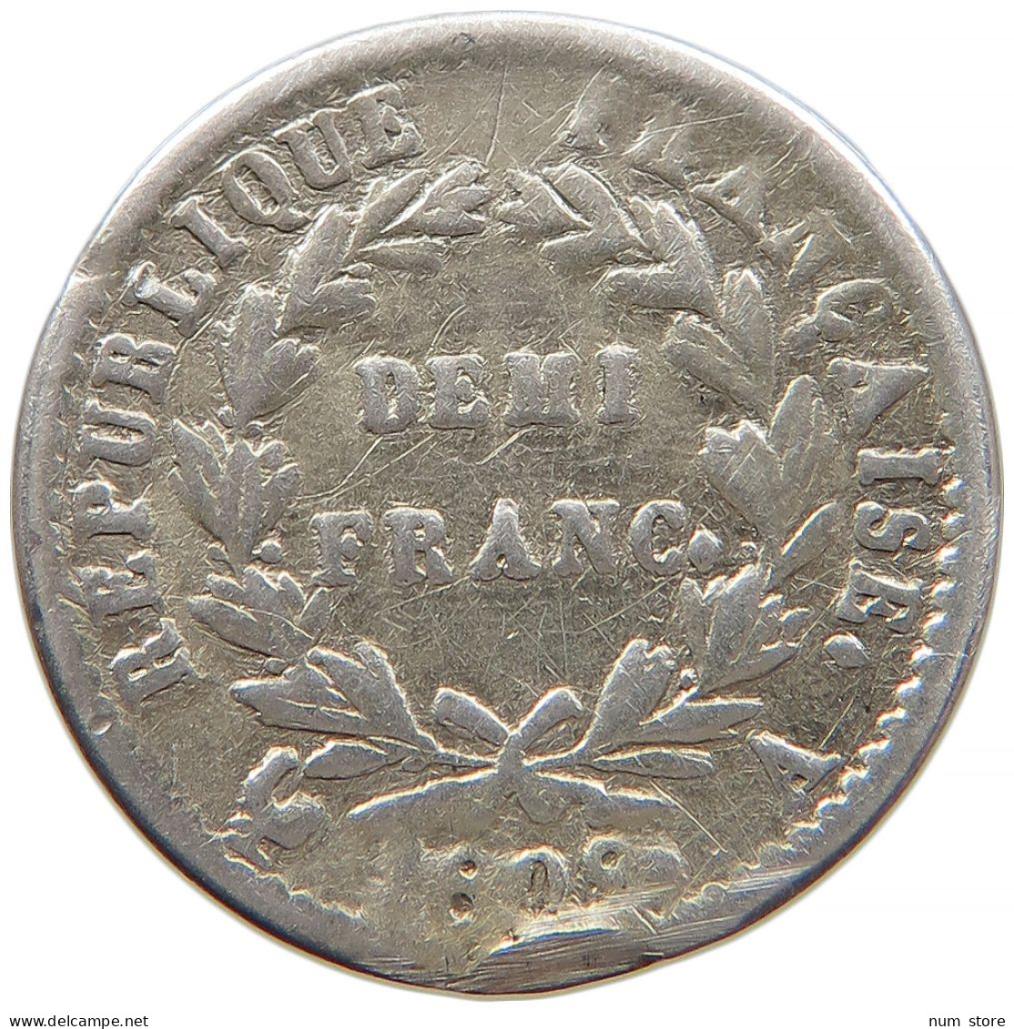 FRANCE 1/2 FRANC 1808 A PARIS NAPOLEON I. #s091 0163 - 1/2 Franc
