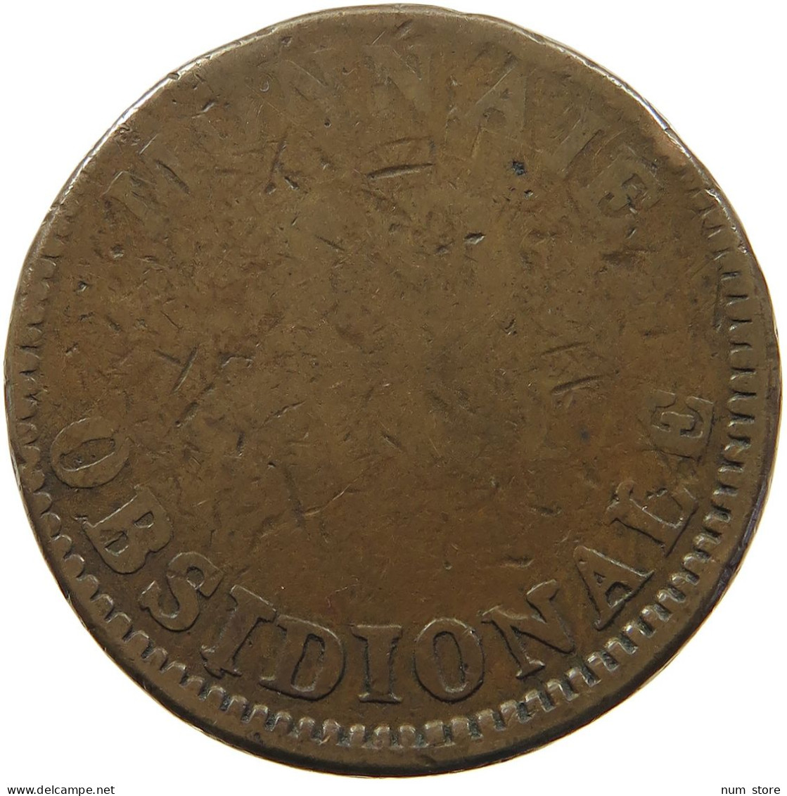 FRANCE 10 CENTIMES 1814 ANVERS ANTWERP Louis XVIII (1814) #sm12 0269 - 1814 Siège D’Anvers