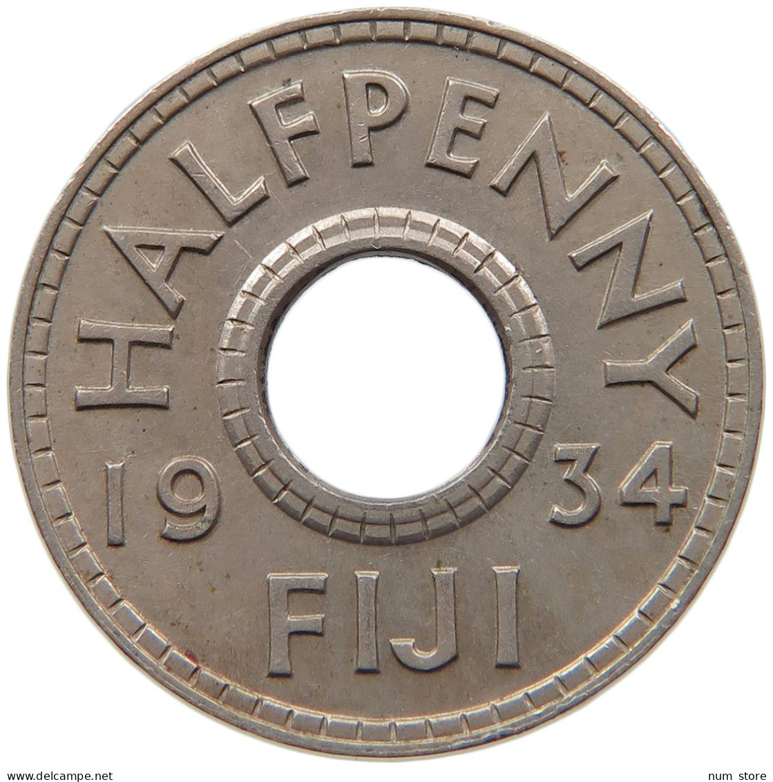 FIJI 1/2 PENNY 1934 #s093 0147 - Fidschi