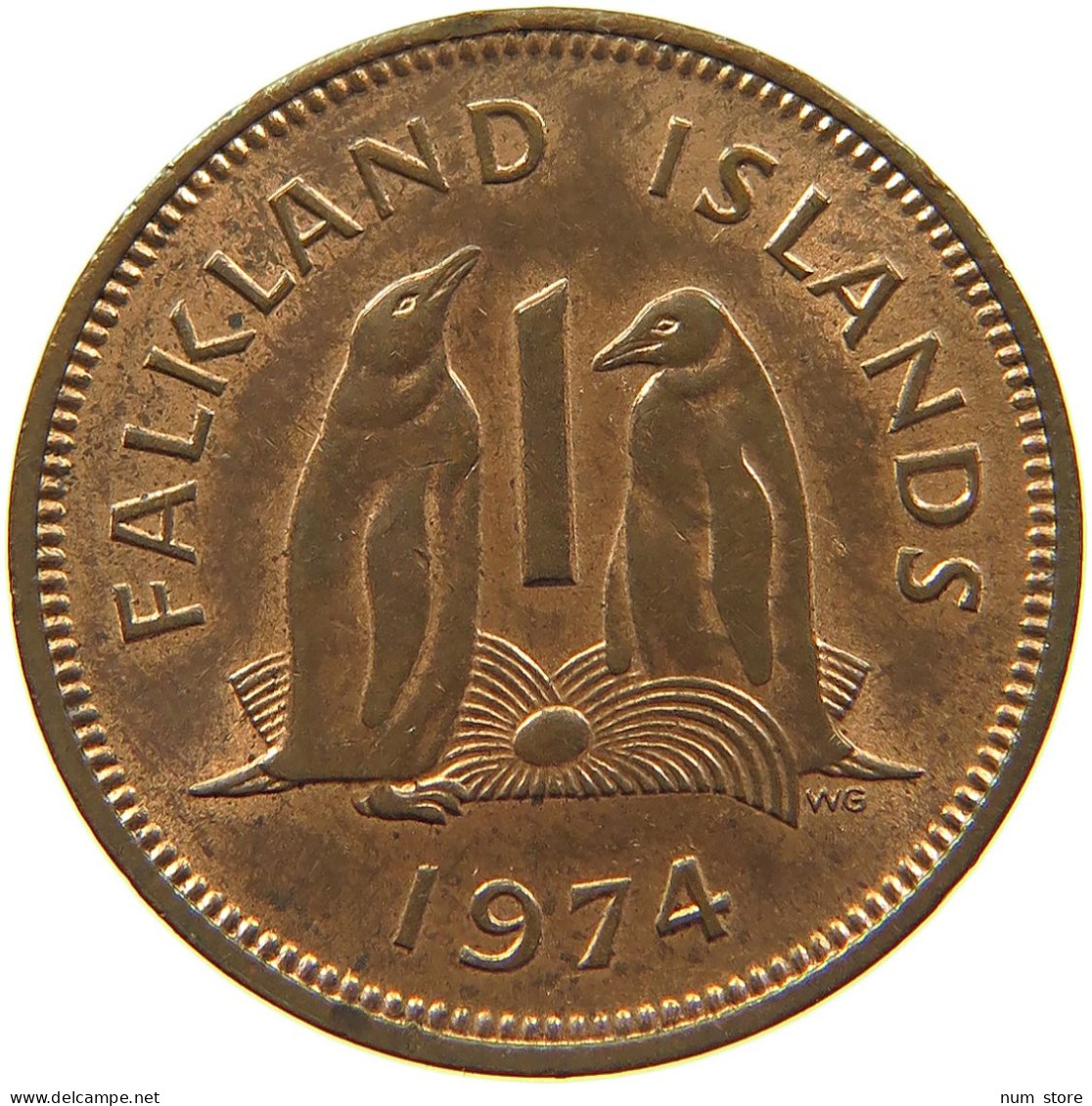 FALKLAND ISLANDS 1 CENT 1974 #s096 0597 - Falkland Islands