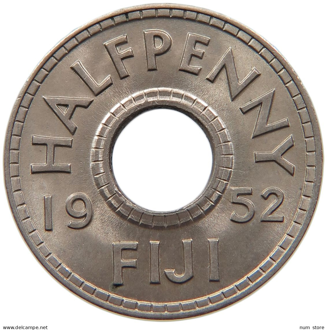 FIJI 1/2 PENNY 1952 #s093 0145 - Fidschi