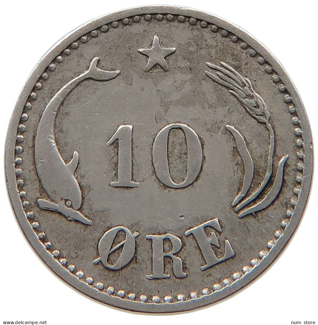 DENMARK 10 ÖRE 1889 #s100 0615 - Danemark