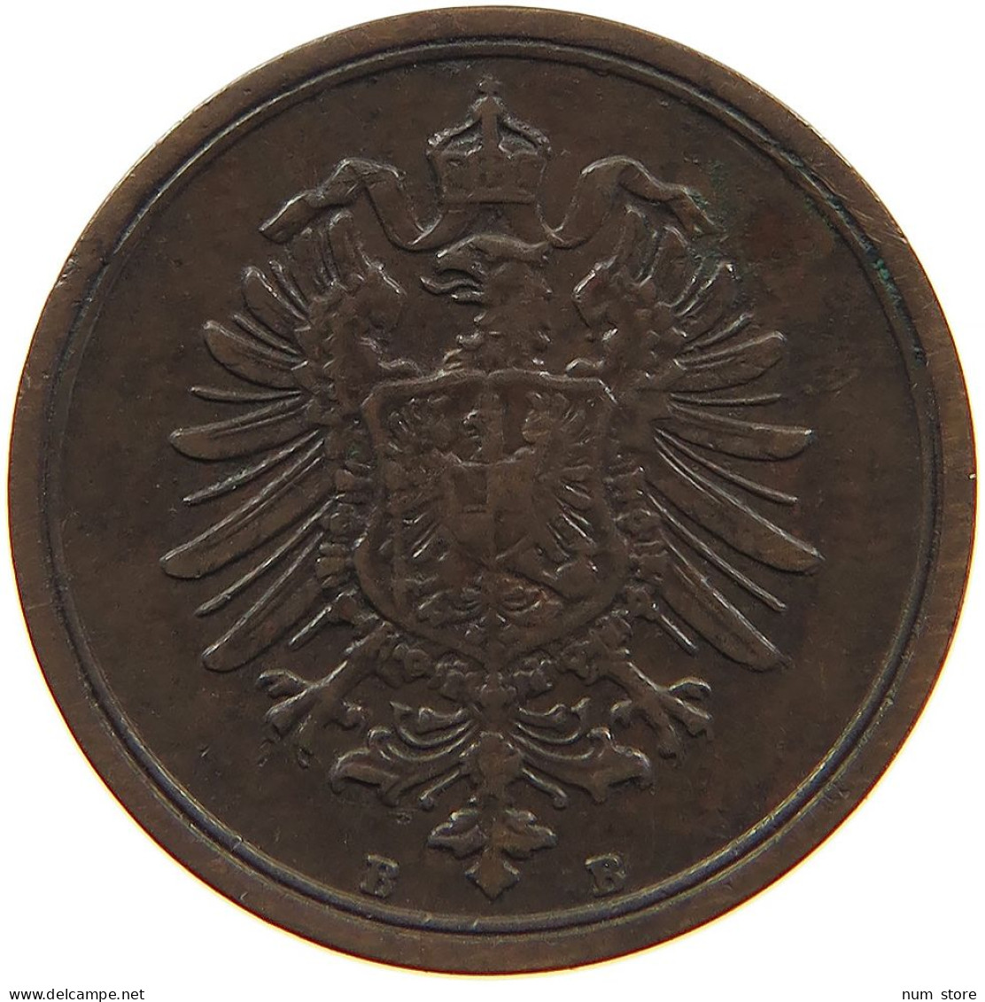 GERMANY EMPIRE 1 PFENNIG 1875 B #s096 0085 - 1 Pfennig