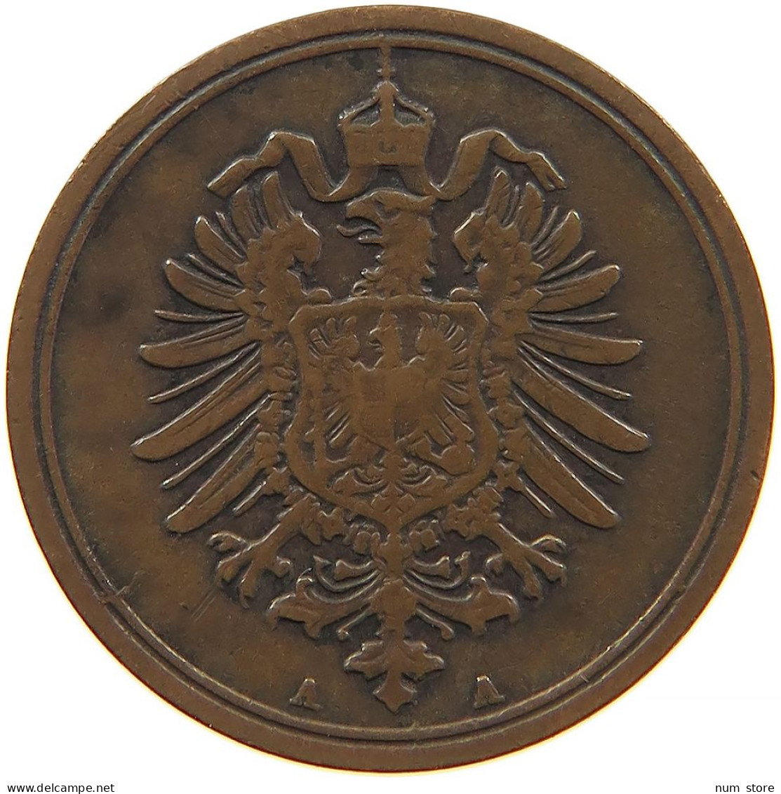 GERMANY EMPIRE 1 PFENNIG 1874 A #s096 0087 - 1 Pfennig