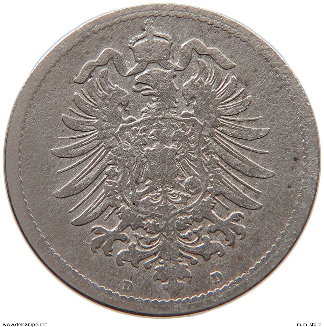 GERMANY EMPIRE 10 PFENNIG 1873 D #s100 0031 - 10 Pfennig