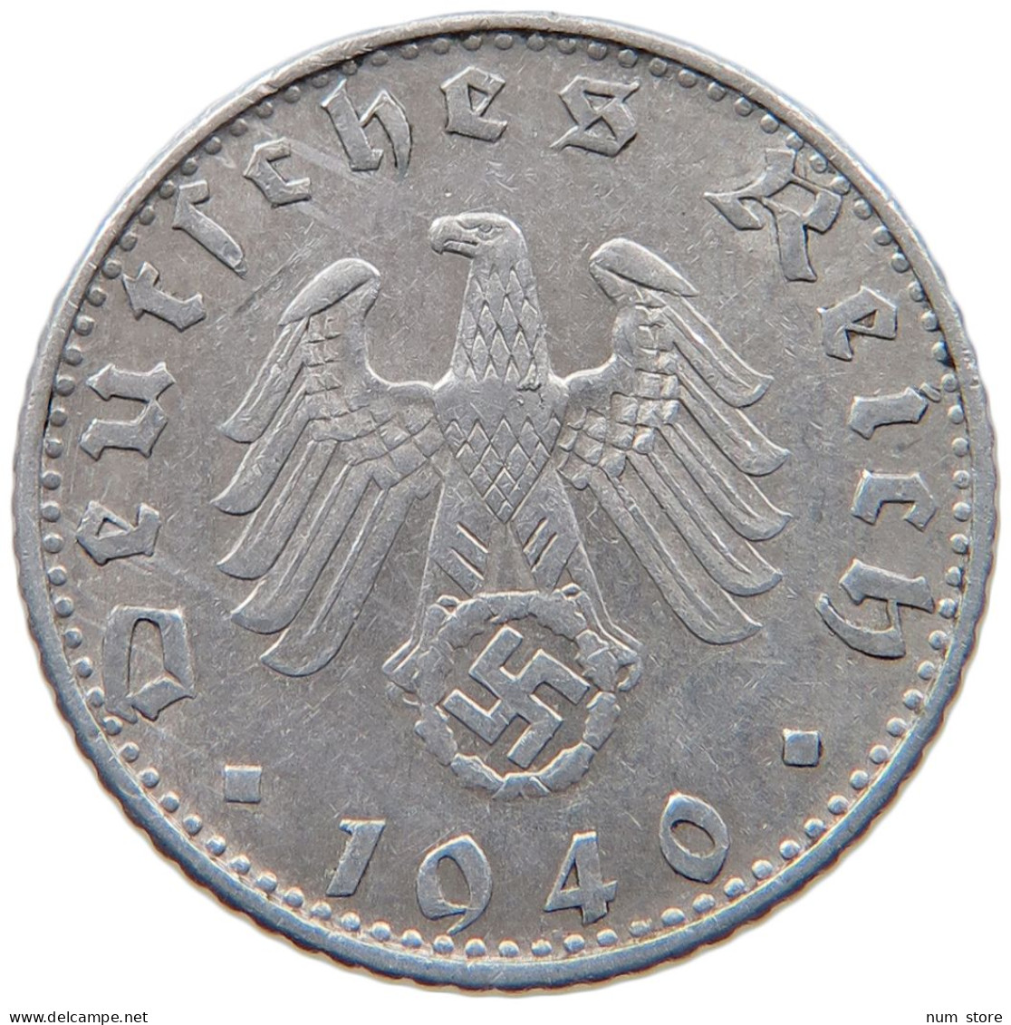 GERMANY 50 REICHSPFENNIG 1940 B #s095 0203 - 50 Reichspfennig