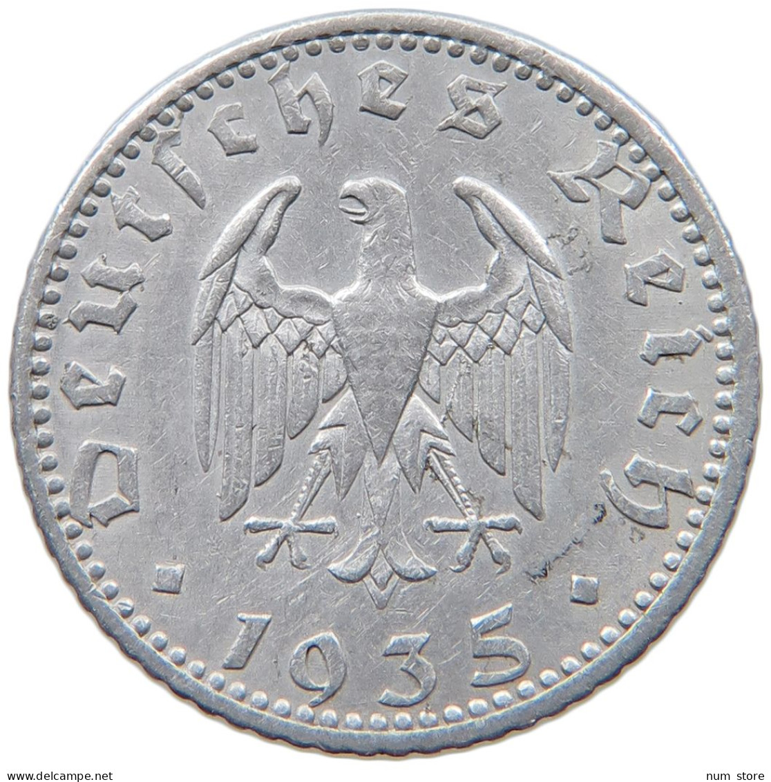 GERMANY 50 REICHSPFENNIG 1935 A #s095 0213 - 50 Reichspfennig