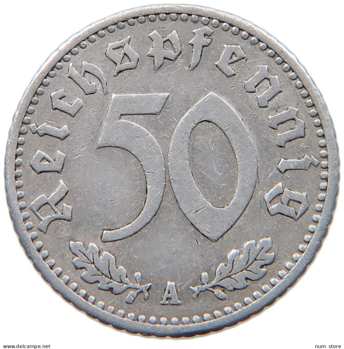 GERMANY 50 REICHSPFENNIG 1935 A #s095 0209 - 50 Reichspfennig