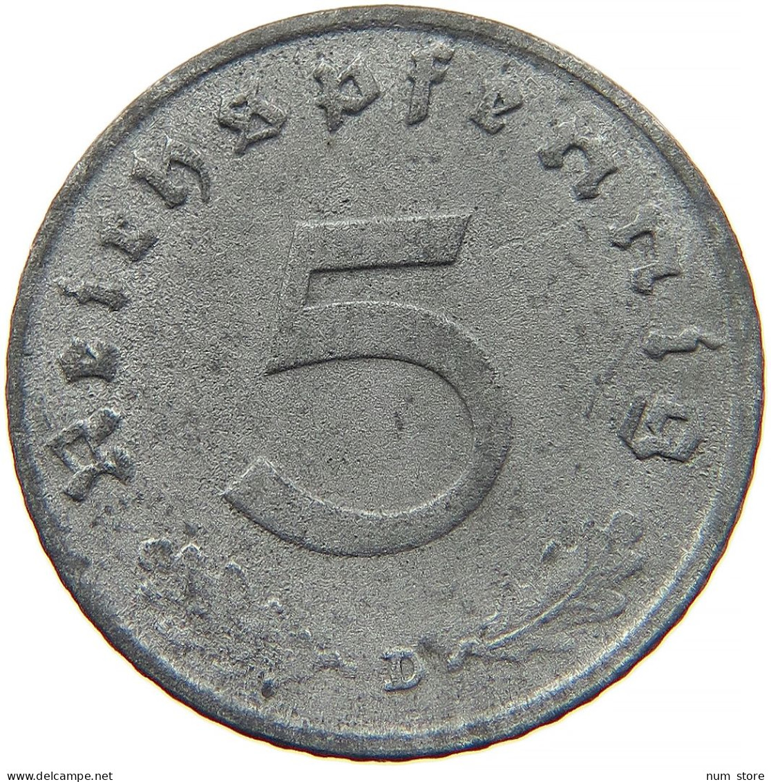 GERMANY 5 REICHSPFENNIG 1944 D #s091 0957 - 5 Reichspfennig