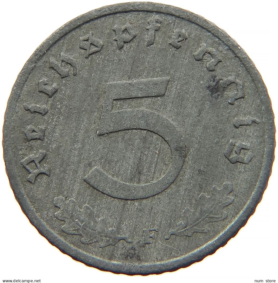 GERMANY 5 REICHSPFENNIG 1944 F #s091 0827 - 5 Reichspfennig
