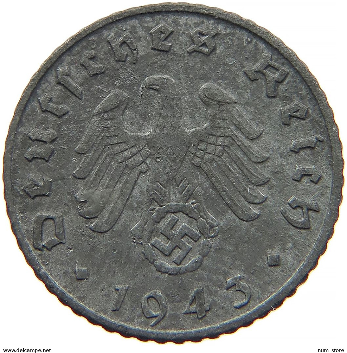 GERMANY 5 REICHSPFENNIG 1943 F #s091 0901 - 5 Reichspfennig
