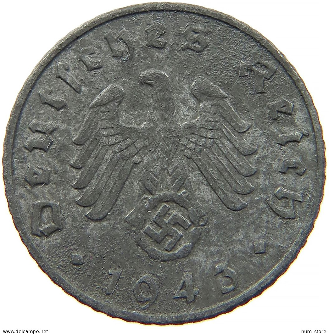 GERMANY 5 REICHSPFENNIG 1943 F #s091 0873 - 5 Reichspfennig